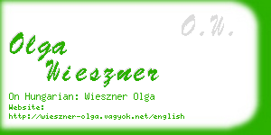 olga wieszner business card